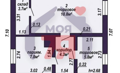 Продажа торгового помещения, Видевщина, Центральная ул., 40.4 кв.м.. Фото 11