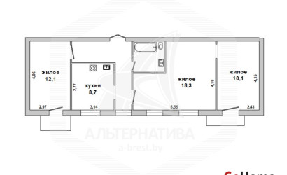 Купить 3-комнатную квартиру, Брест, Центр, ул. Советская