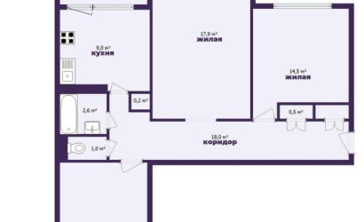 Купить 3-комнатную квартиру, Жодино, Ленина просп., 14/А. Фото 17