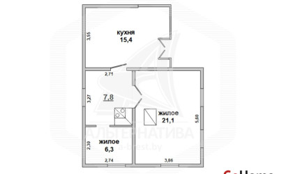 Купить дом, Большая Курница, Чернинский с/с, 25 соток. Фото 1