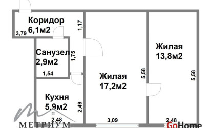 Купить 2-комнатную квартиру, Минск, Народная ул., 28 (Заводской район)