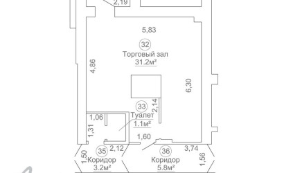 Аренда торгового помещения, Минск, Руссиянова ул., 4, 38.34 кв.м.. Фото 7
