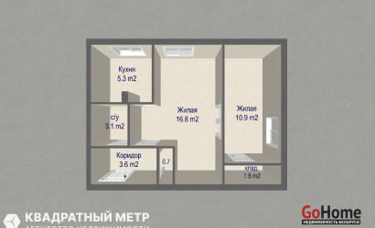 Купить 2-комнатную квартиру, Минск, ул. Осипенко, д. 22 (Центральный район). Фото 11
