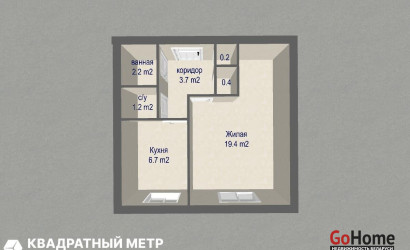 Купить 1-комнатную квартиру, Фаниполь, Комсомольская ул., 37. Фото 19