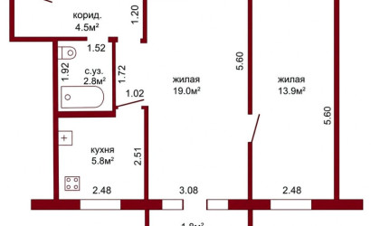 Купить 2-комнатную квартиру, Гродно, Поповича, 16. Фото 8