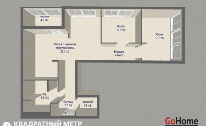 Купить 3-комнатную квартиру, Минск, Макаенка ул., 12/е(Первомайский район). Фото 14