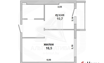 Купить 1-комнатную квартиру, Брест, Центр, ул. Гоголя. Фото 10