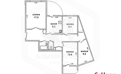 Купить 4-комнатную квартиру, Брест, Ковалево, ул. Волгоградская. Фото 12