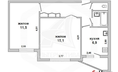 Купить 2-комнатную квартиру, Брест, Центр, пр-т Машерова. Фото 1