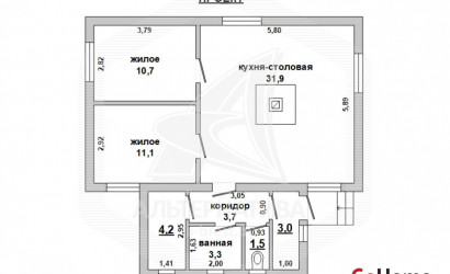 Купить дом, Ленинский, Ленинский с/с, 25.04 соток. Фото 1