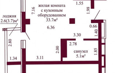 Купить 1-комнатную квартиру, Гродно, Дзержинского, 13. Фото 7