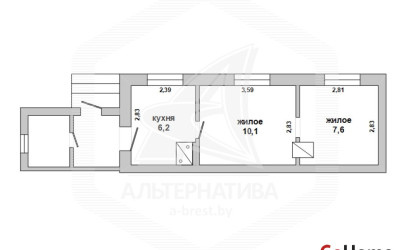 Купить 2-комнатную квартиру, Брест, Речица, ул. Пригородная