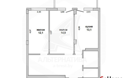 Купить 2-комнатную квартиру, Брест, Вулька, ул. Морозова. Фото 15