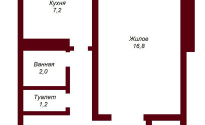 Купить 1-комнатную квартиру, Кобрин, 700-летия Кобрина. Фото 6