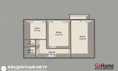 Купить 2-комнатную квартиру, Минск, Партизанский просп., 56 (Заводской район). Фото 33