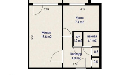 Купить 1-комнатную квартиру, Минск, Пушкина просп., 38 (Фрунзенский район). Фото 23