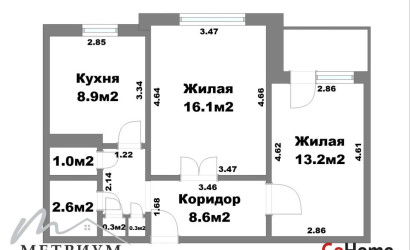 Купить 2-комнатную квартиру, Минск, Украинки ул., 4/1(Центральный район). Фото 19