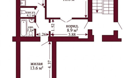 Купить 2-комнатную квартиру, Волковыск, Социалистическая, 36. Фото 14