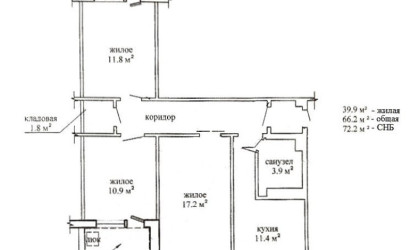 Купить 3-комнатную квартиру, Барановичи, Парковая, 59. Фото 16