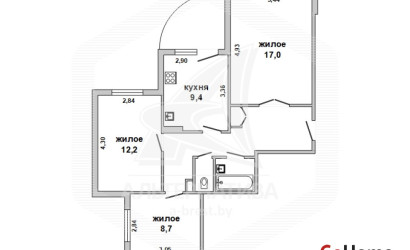 Купить 3-комнатную квартиру, Брест, Ковалево, ул. Волгоградская. Фото 14
