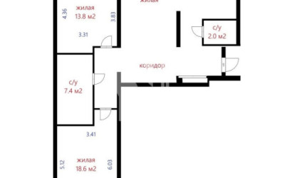 Купить 3-комнатную квартиру, , Скрыганова ул., 4/А (). Фото 27