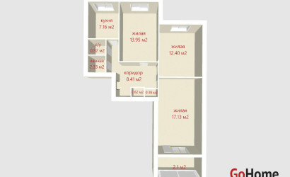 Купить 3-комнатную квартиру, Минск, Рафиева ул., 31/2 (Московский район). Фото 19