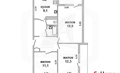 Купить 3-комнатную квартиру, Малорита, , . Фото 1