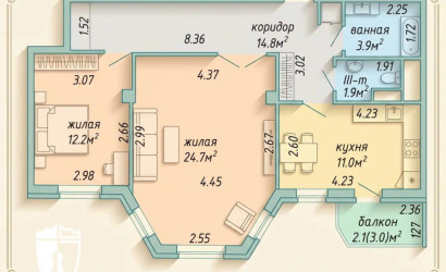 Купить 2-комнатную квартиру, Минск, Академика Высоцкого, 1 (Первомайский район). Фото 24