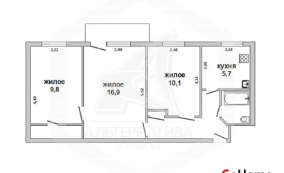 Купить 3-комнатную квартиру, Пелище, , . Фото 10