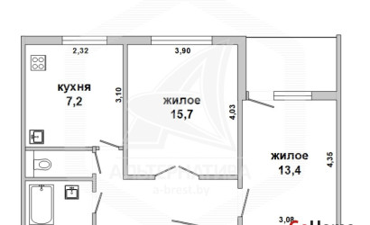 Купить 2-комнатную квартиру, Ходосы, , . Фото 1