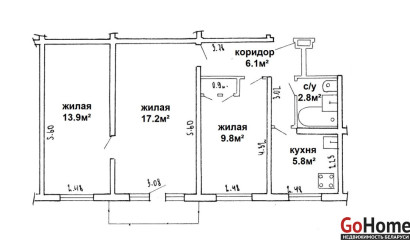 Купить 3-комнатную квартиру, Минск, ул. Берестянская, д. 11 (Советский район). Фото 3