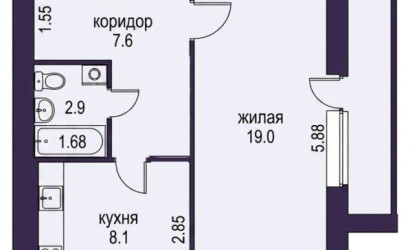 Купить 1-комнатную квартиру, Фаниполь, Чапского ул., 22. Фото 14