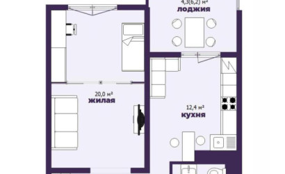 Купить 1-комнатную квартиру, Копище, Подгорная ул., 21/Б. Фото 21