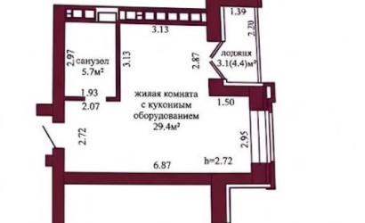 Купить 1-комнатную квартиру, Гродно, Магистральная, 10. Фото 6