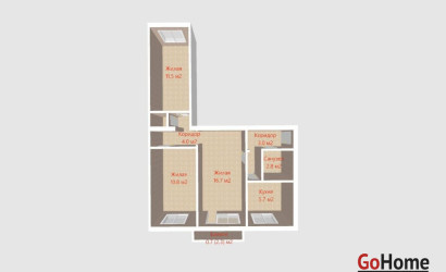 Купить 3-комнатную квартиру, Минск, Волгоградская ул., 39 (Первомайский район). Фото 2