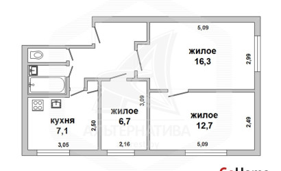 Купить 3-комнатную квартиру, Знаменка, , . Фото 16