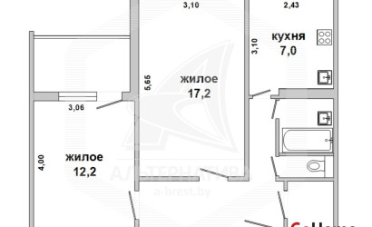 Купить 2-комнатную квартиру, Брест, Восток, ул. Ленинградская. Фото 13