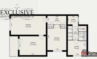 Купить 3-комнатную квартиру, Гатово, Металлургическая ул., 11. Фото 2