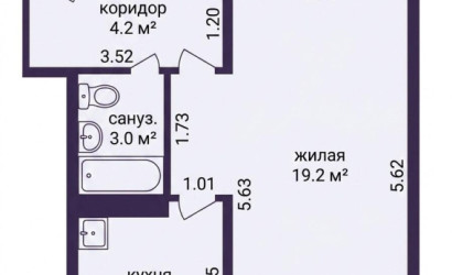 Купить 1-комнатную квартиру, Минск, Ванеева ул., 16 (Партизанский район). Фото 1