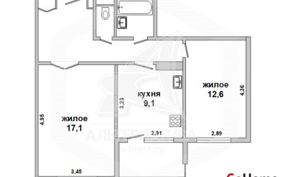 Купить 2-комнатную квартиру, Брест, Заводская, ул. Янки Купалы. Фото 12