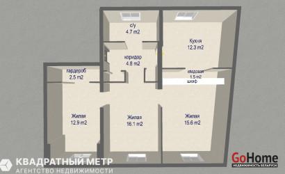 Купить 3-комнатную квартиру, Минск, ул. Карла Маркса, д. 18 (Ленинский район). Фото 19