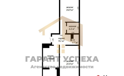 Купить 2-комнатную квартиру, Брест, ул. Олега Кошевого, д. . Фото 13