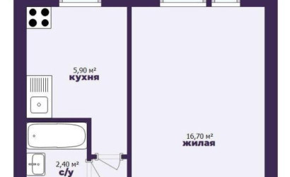 Купить 1-комнатную квартиру, Солигорск, Наруцкого ул., 1. Фото 13