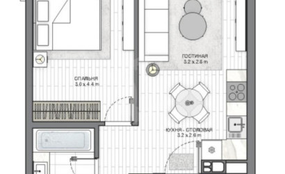 Купить 2-комнатную квартиру, Минск, Виталия Цвирко ул., 84 (Советский район). Фото 15