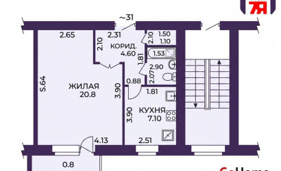 Купить 1-комнатную квартиру, Солигорск, Северная ул., 21. Фото 16