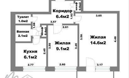 Купить 2-комнатную квартиру, Минск, Гамарника ул., 35 (Советский район). Фото 14