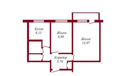 Купить 2-комнатную квартиру, Пинск, Центральная, 64. Фото 10