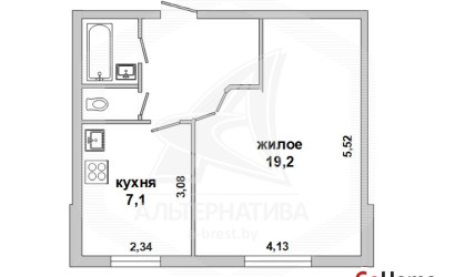 Купить 1-комнатную квартиру, Брест, Центр, ул. Кирова. Фото 1