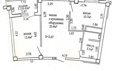 Купить 3-комнатную квартиру, Гродно, ул. Захарова , д. 24. Фото 12