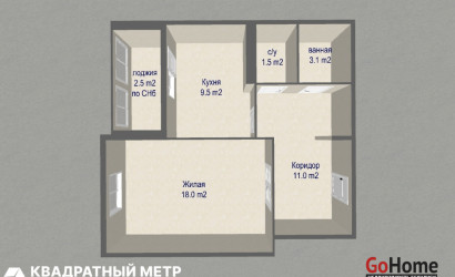 Купить 1-комнатную квартиру, Минск, ул. Льва Сапеги, д. 9 (Московский район). Фото 18
